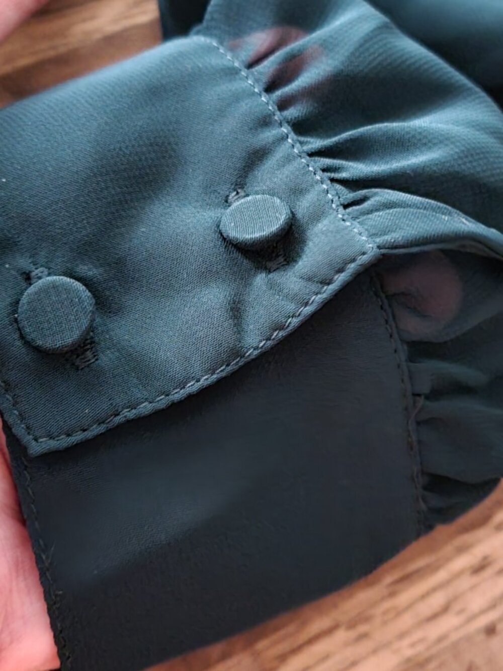 J. Crew Dark Green Velvet Midi Dress Long Sleeve - Picture 7 of 14